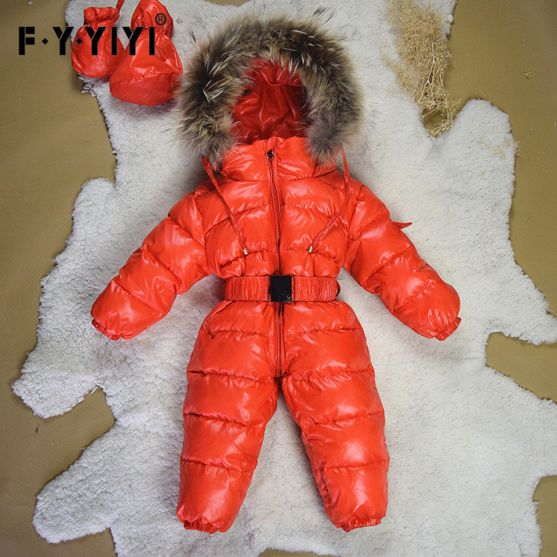 Newborn baby down jacket real white duck down warm one-piece romper romper suit wholesale one-piece delivery