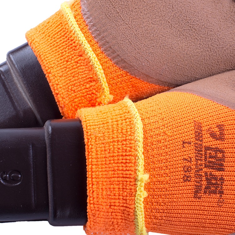 Chueda Chuangying 788 terry two-color reinforced finger gloves warm wear-resistant winter hot sale