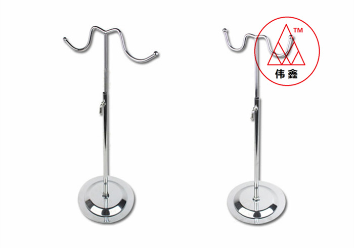 Большой изогнутый вешалка для сумок с двойным крючком, регулируемая, передвижная, для супермаркетов, вешалка для одежды