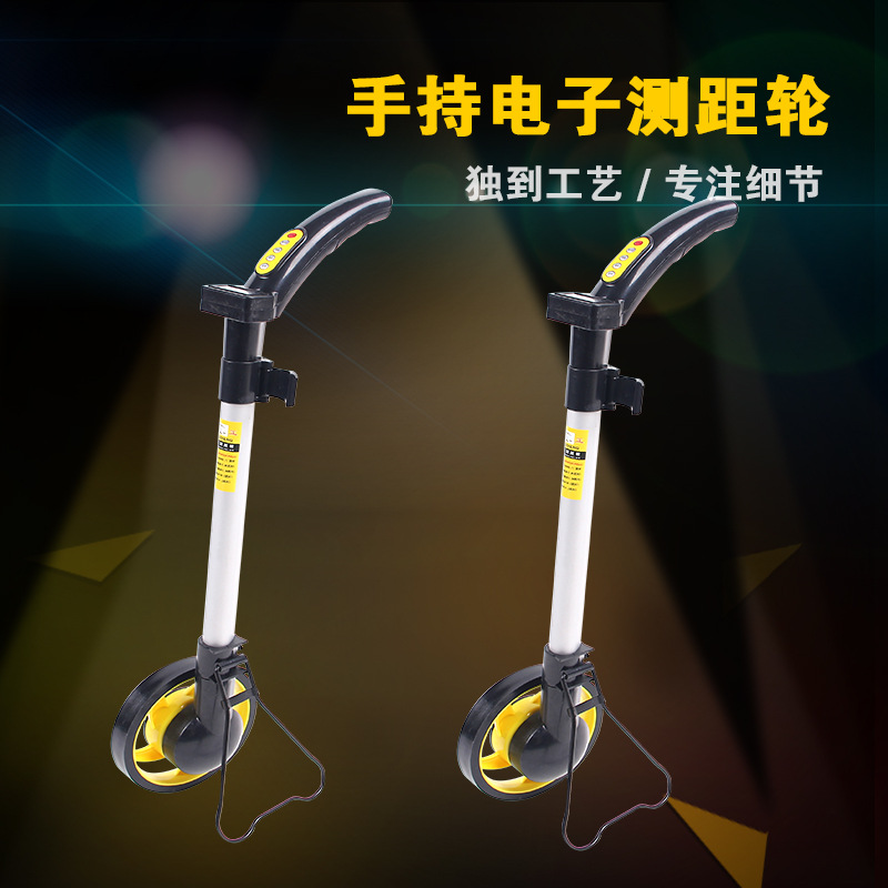 Цифровой колесоизмеритель с ручным приводом, 10000 м, цифровой дисплей, компактный измерительный транспорт
