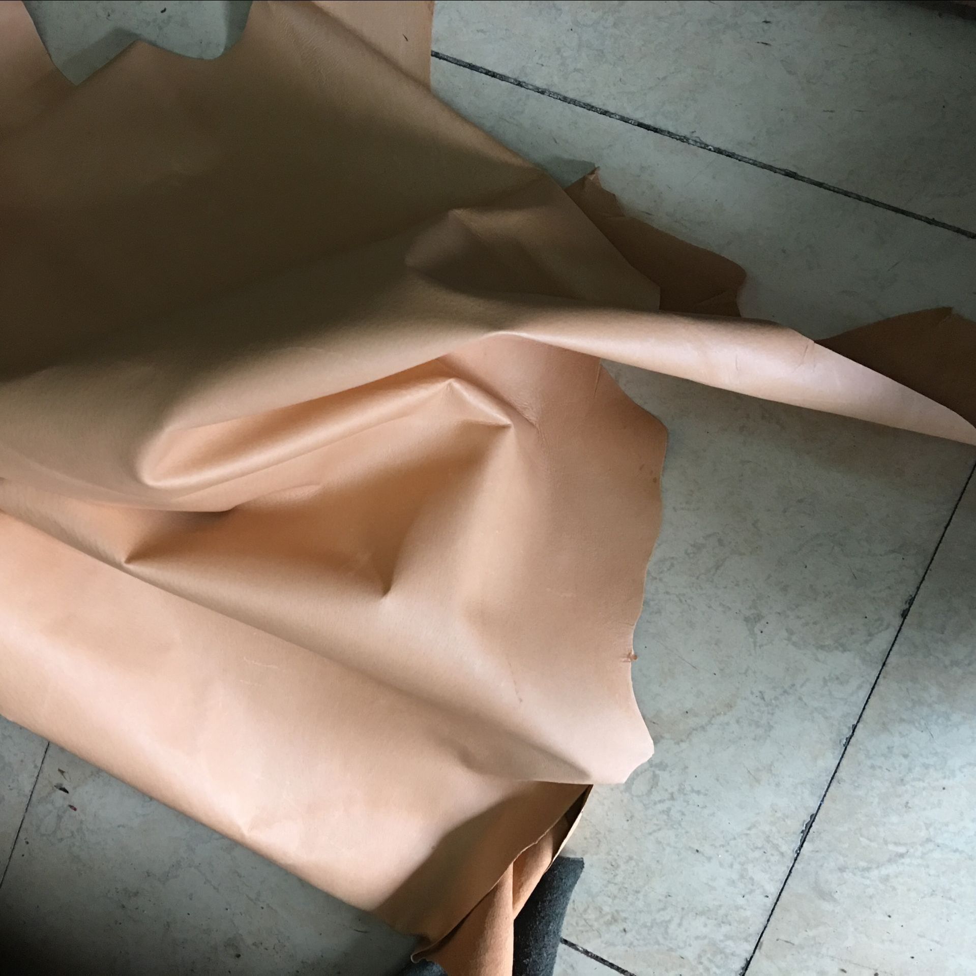 Top layer pig skin pigskin fabric leather leather apricot