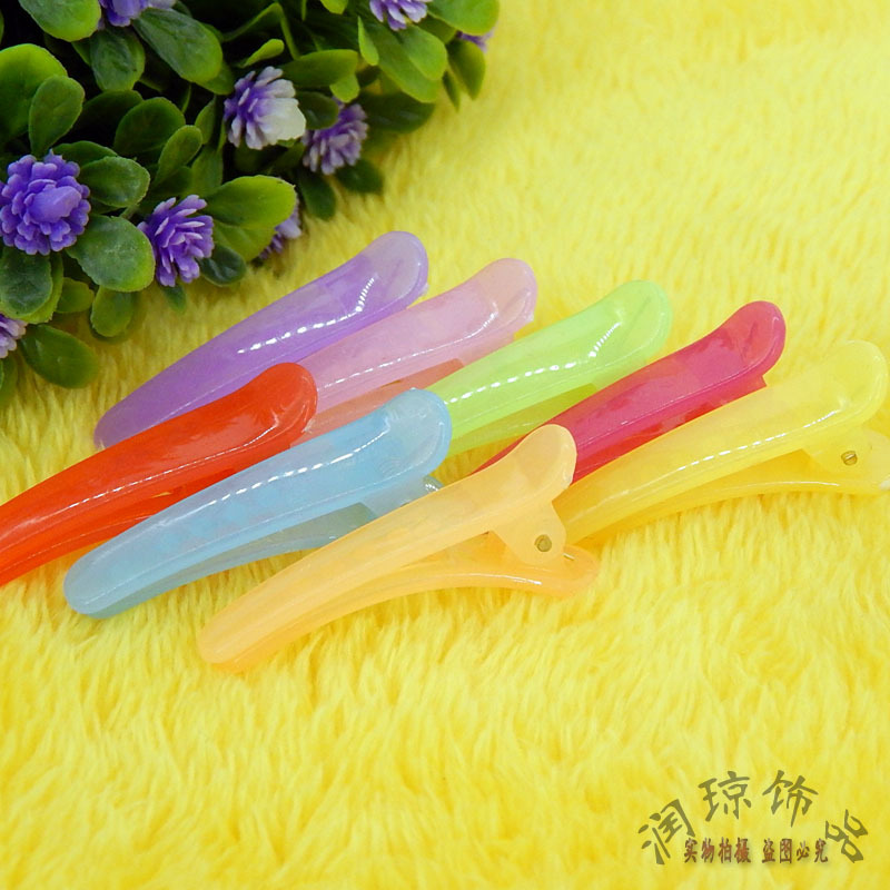 Candy Colorful Small Hair Clip Small Black Duckbill Clip Colorful Translucent Crocodile Clip 3.5cm Kidsren's Plastic Hair Clip