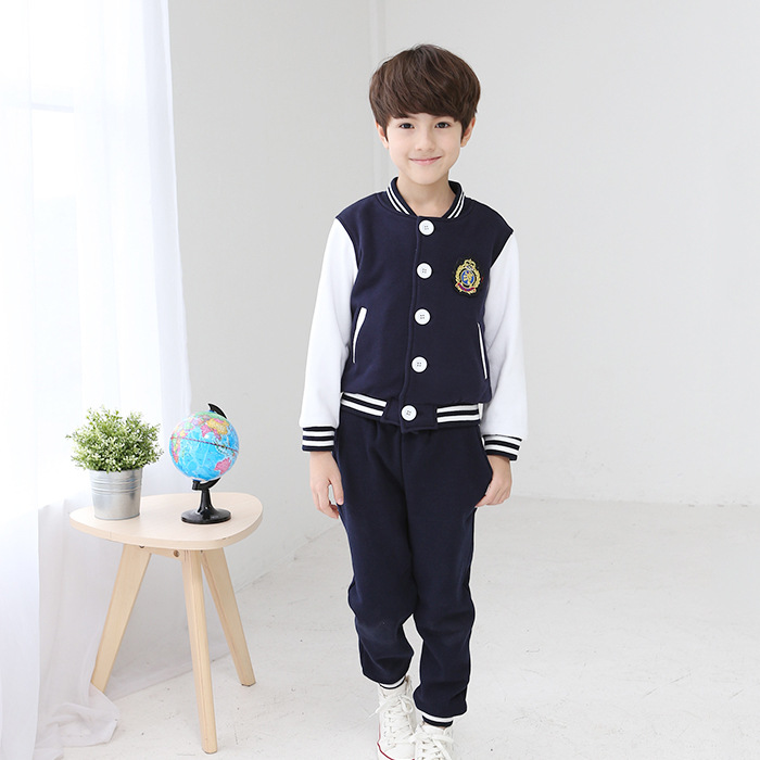Kindergarten garden clothes autumn and winter cotton new British children Primary School students Red Sports class uniform school uniform suit T1
