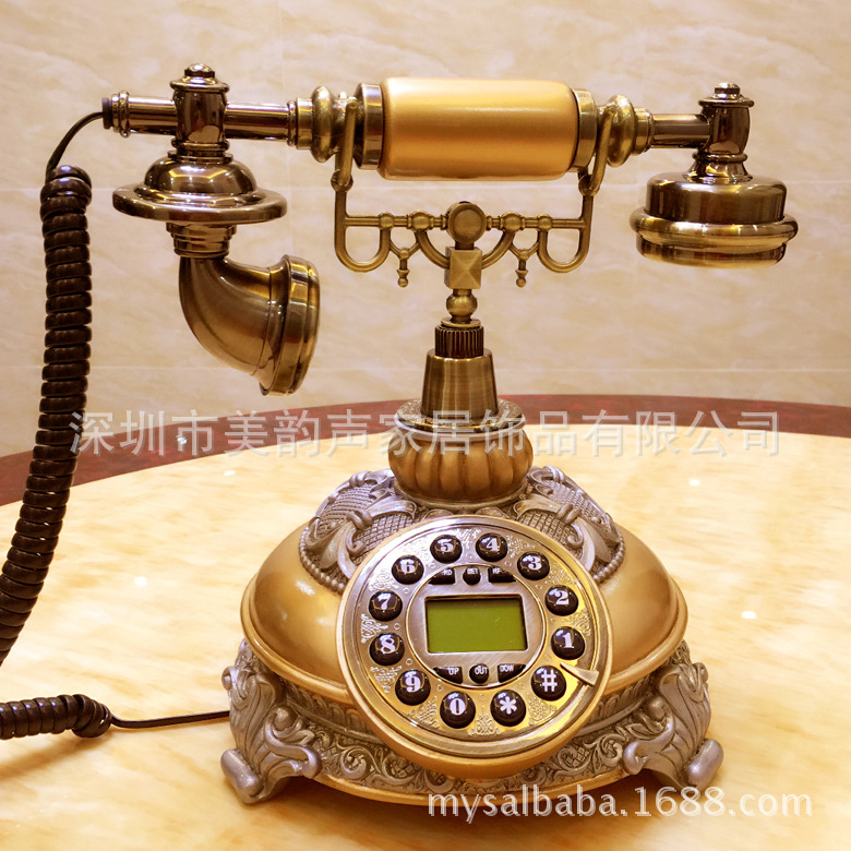 White European-style bedroom antique telephone vintage home hotel office telephone landline