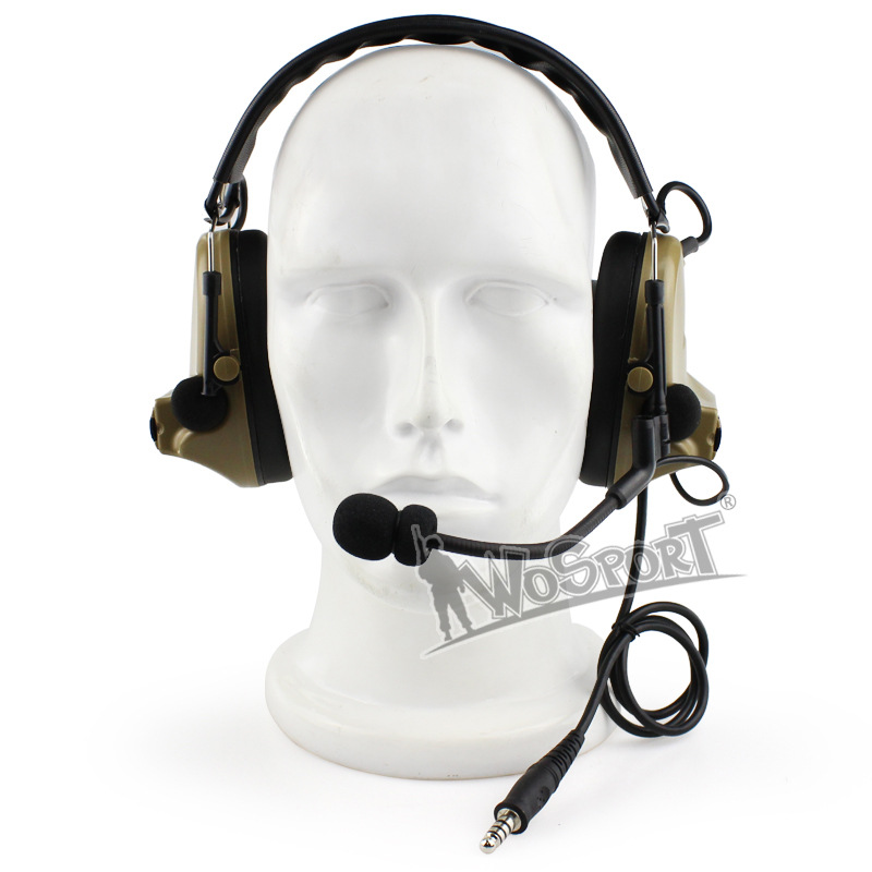 Wosport Factory Direct Outdoor Tactical Equipment Comtacii3 Generation Chip Noise Reduction Pickup Headset (Cp)