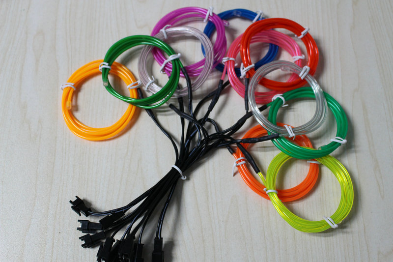 1 м комплект с батарейным блоком Супер яркость el освещение ночной уличный свет 2.3мм гибкий электрический многоцветный светящийся