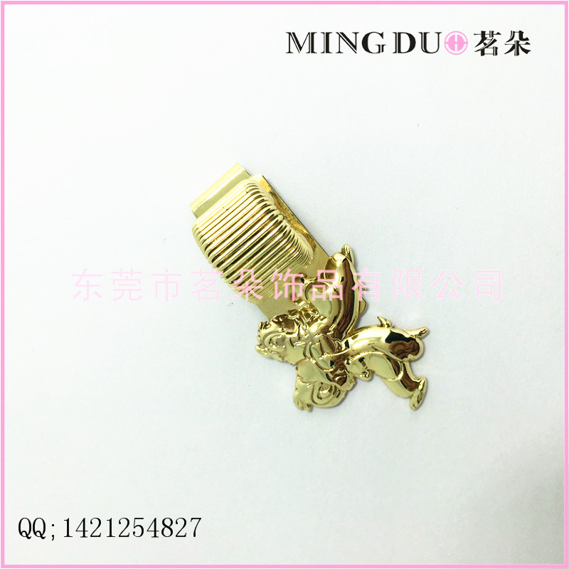 [Mingduo] Metal Dual-Purpose Squirrel Brothers Spring Pen Clip Exported to Japan Spring Pen Clip
