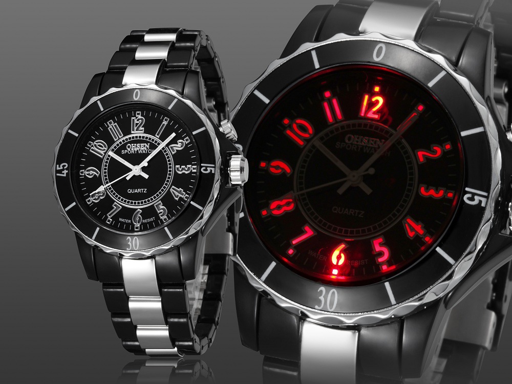 AliExpress Aosheng OHSEN electronic watch men's and women's colorful electronic watch foreign trade electronic watch FG0736 watch