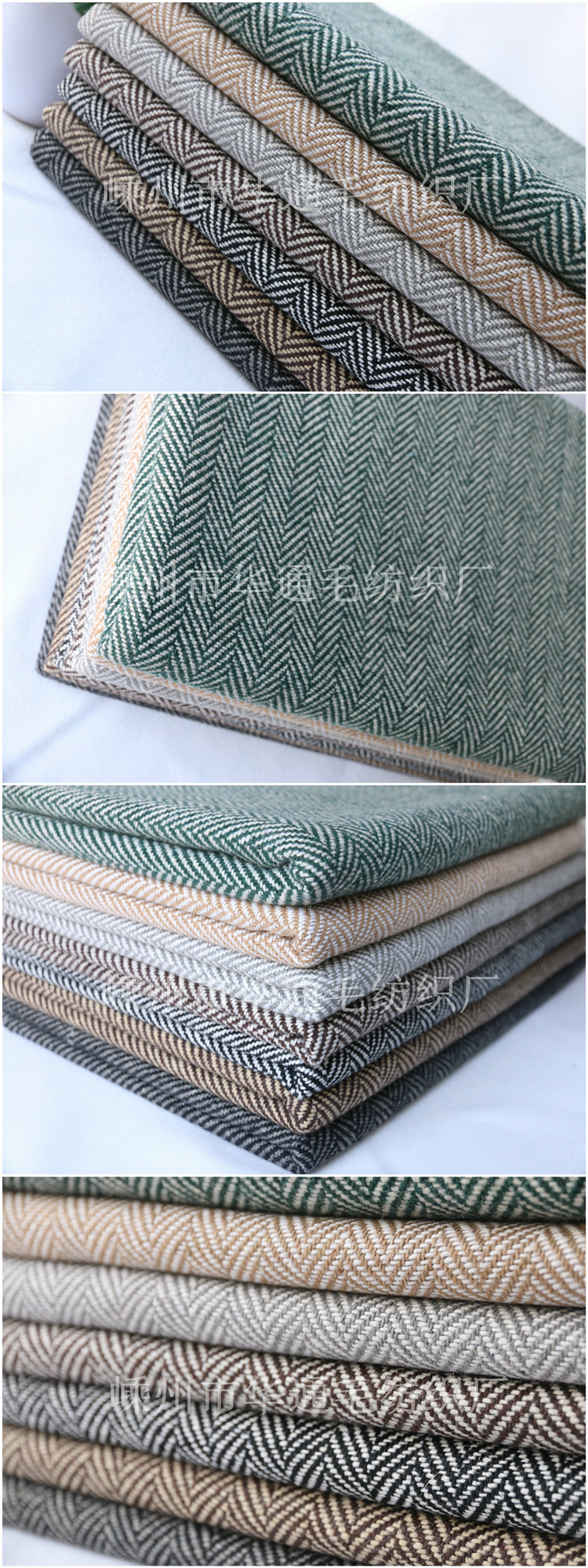 Wool Blended Herringbone Fabric, Classic Woolen, Medium Woolen, Classic Clothing Sofa, Kidsren's Clothing Fabric