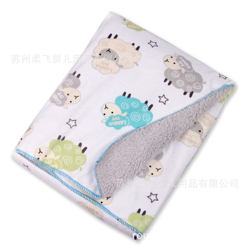 Newborn Baby Printed Blanket, Spring and Autumn Style Blanket, Baby Warm Blanket, Blanket, Comfortable Cotton Velvet Blanket