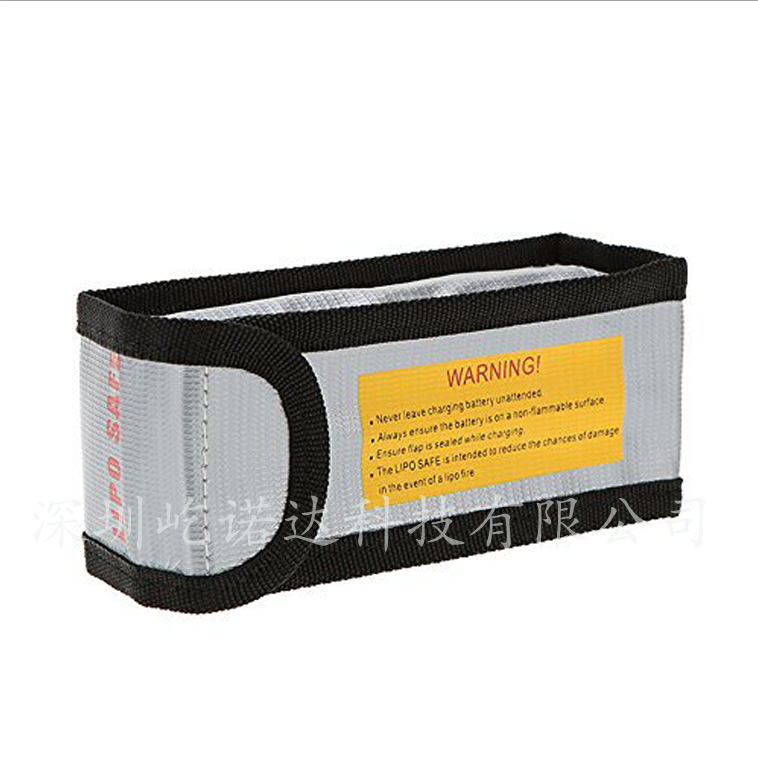 Model Aircraft Lithium Battery Explosion-Proof Bag Fire-Retardant Safe Charging Protection High Temperature Resistant Stereo Bag 125*64*50mm