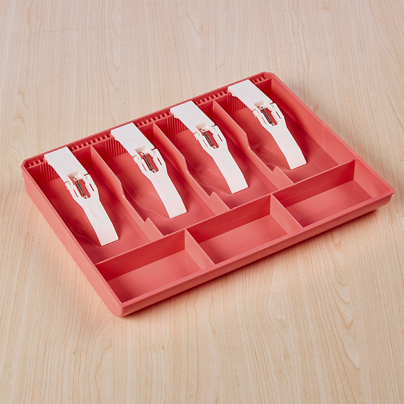 Four-compartment supermarket cash register box cash register drawer cash register tray cash box cash box cash box