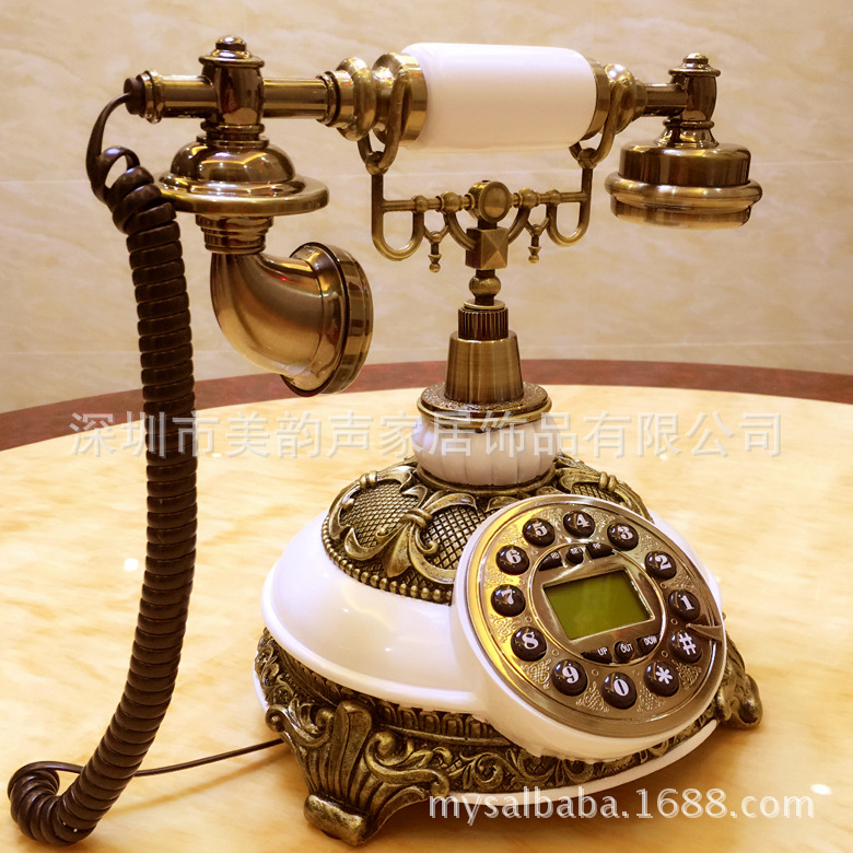 White European-style bedroom antique telephone vintage home hotel office telephone landline
