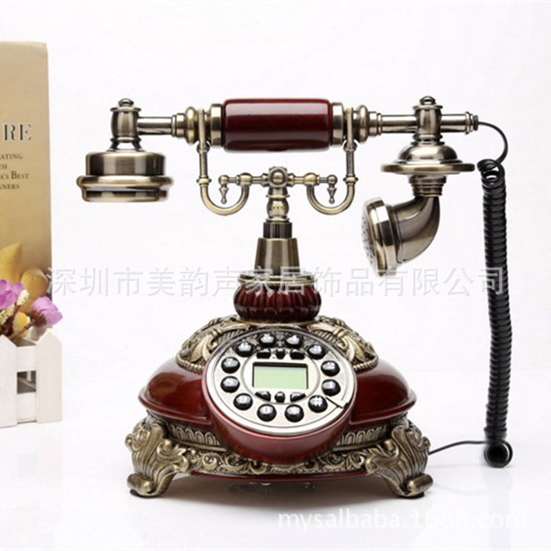 White European-style bedroom antique telephone vintage home hotel office telephone landline