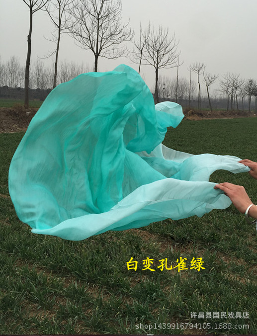 Free shipping belly dance silk scarf dance gradient scarf purple pink white gradient belly dance silk hand yarn throw scarf