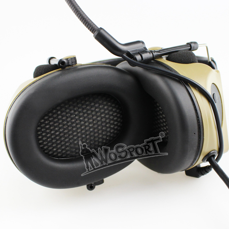 Wosport Factory Direct Outdoor Tactical Equipment Comtacii3 Generation Chip Noise Reduction Pickup Headset (Cp)