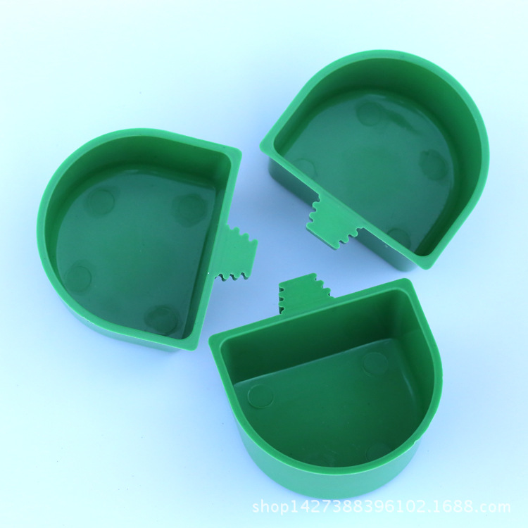 Bird Food Box Bird Cage Rabbit Cage Bird Food Trough Bird Food Tank Bird Supplies Bird Utensils Universal Wire Cage Snap Food Box