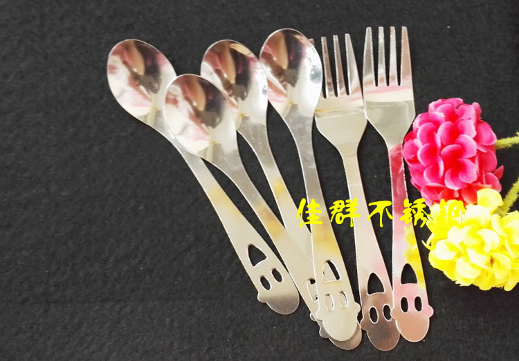 Creative Smiley Spoon Stainless Steel Smiley Spoon Series Coffee Spoon Happy Spoon Small Fork