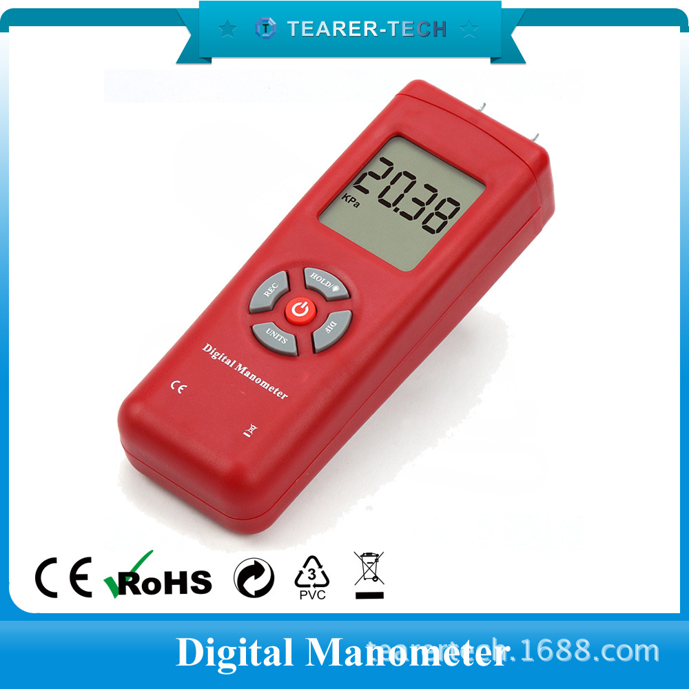 ManUfactUrer Digital Micro Differential PressUre GaUge, Handheld U-shaped Manometer, PressUre Tester