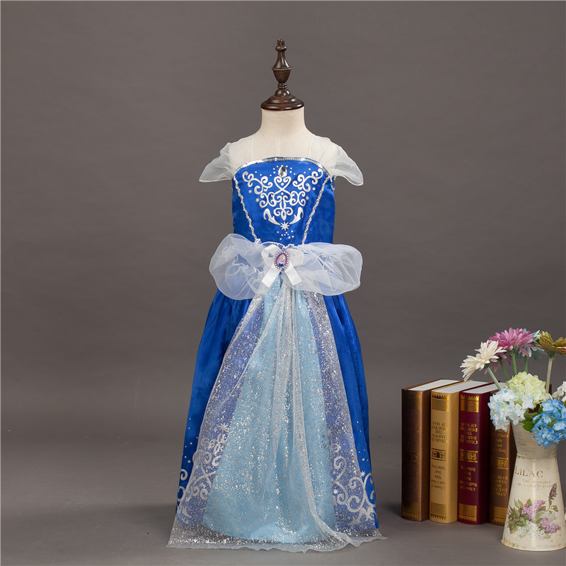 Foreign Trade Halloween Frozen Princess Dress Girls Performance Dress Snow White Cinderella Makeup Dance Dress