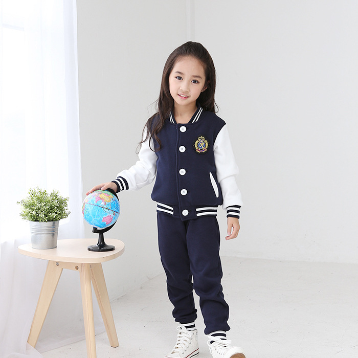 Kindergarten garden clothes autumn and winter cotton new British children Primary School students Red Sports class uniform school uniform suit T1