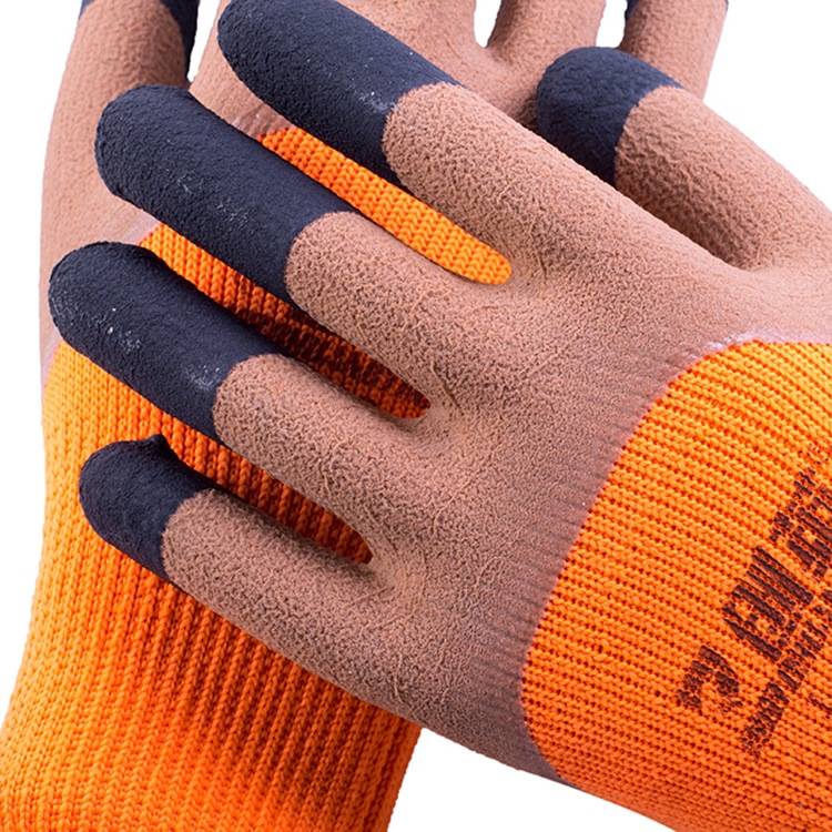 Chueda Chuangying 788 terry two-color reinforced finger gloves warm wear-resistant winter hot sale