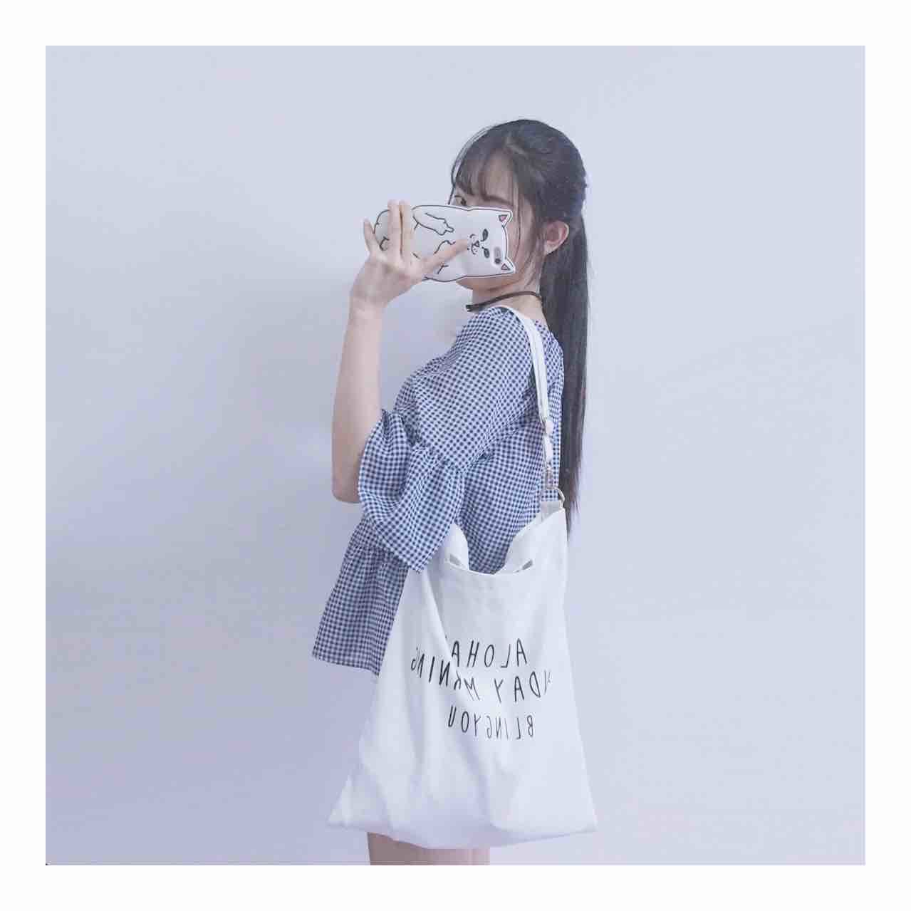 Сумка из холста с индивидуальным дизайном, маленькая свежая арт-сумка