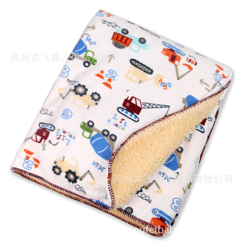 Newborn Baby Printed Blanket, Spring and Autumn Style Blanket, Baby Warm Blanket, Blanket, Comfortable Cotton Velvet Blanket