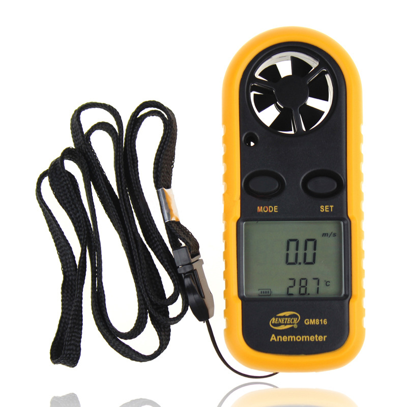 Standard intelligence BENETECH mini anemometer GM816 large supply portable digital wind temperature instrument