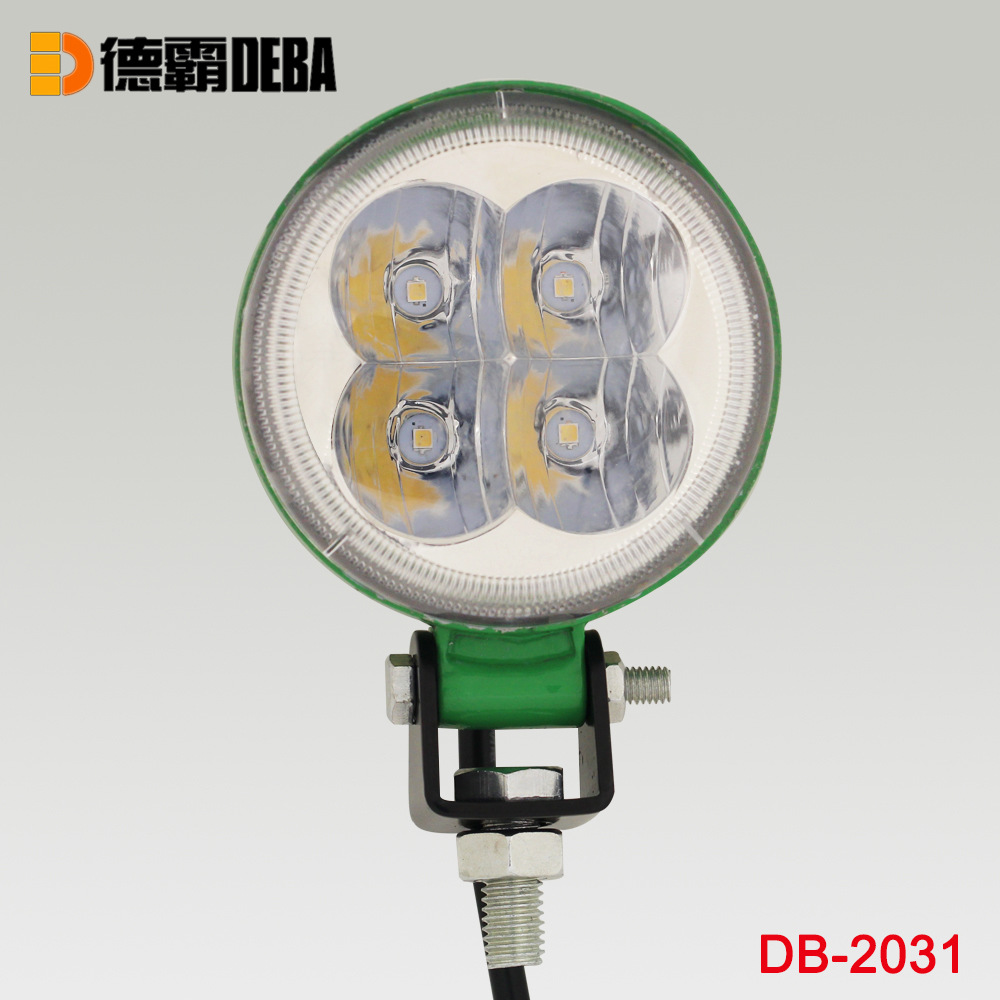 Светодиодный рабочий свет Qionli для погрузчиков, внедорожников, задний свет, прожектор, зеленый лист, 3-дюймовая маленькая отражающая чаша