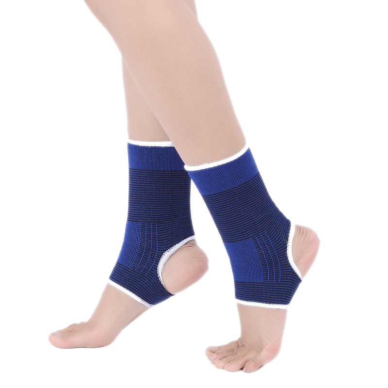 Manufacturer Sapphire Blue Polyester Cotton Knitted Warm Foot Guard Ankle Guard Sports Protective Gear Sports Goods Dropshipping