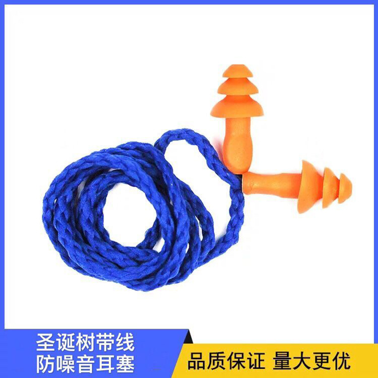 Anti-Noise Christmas Tree Wired Earplugs Silicone Bulk Earplugs Soundproof Earplugs Manufacturer Ready Supply