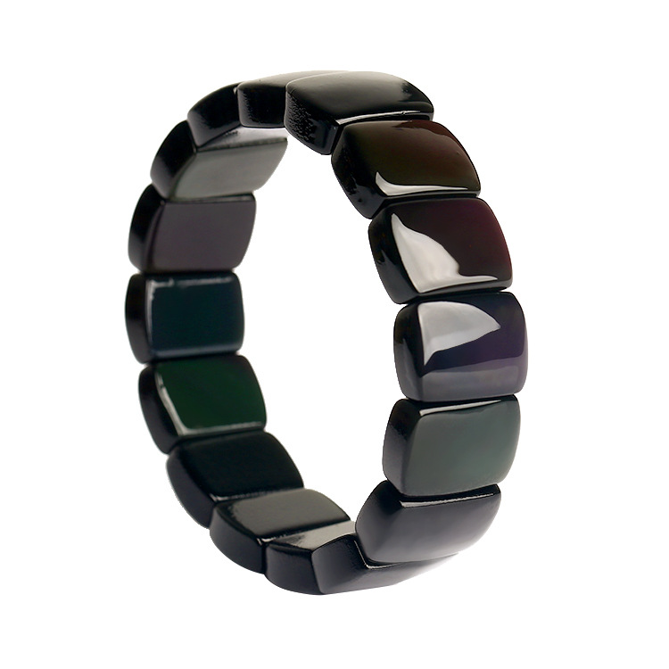 Natural rainbow eye obsidian bracelet for men and women brave beads lovers Crystal wholesale