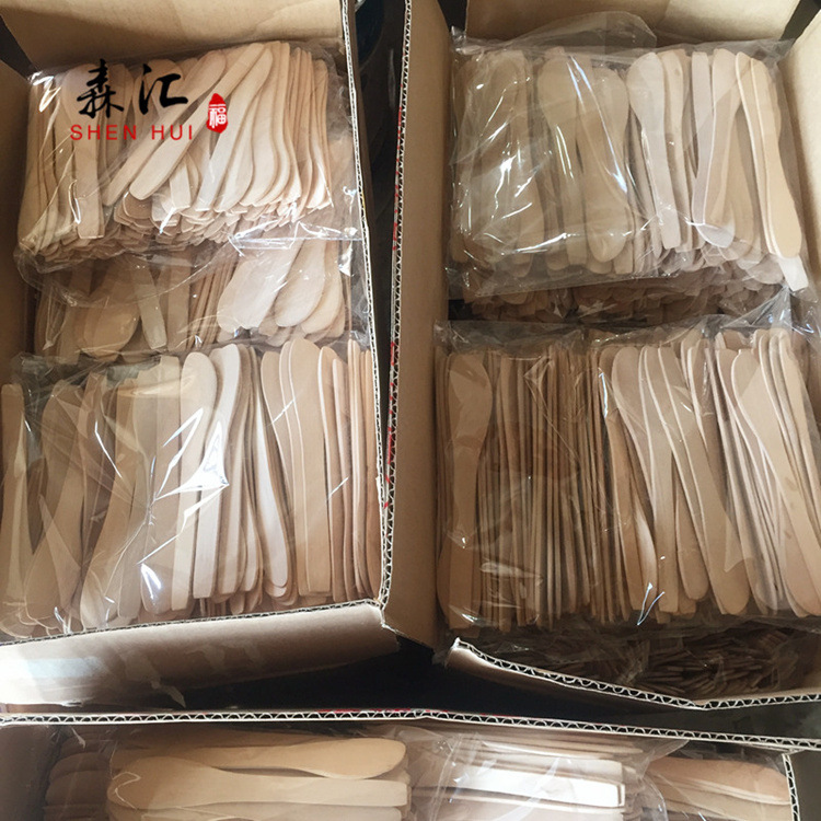 Dumpling knife wooden wonton spoon stirring dumpling stuffing shovel facial mask scraper mud frying shovel paint-free factory carved LOGO