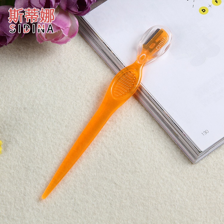 Mini Portable Beauty Eyebrow Knife Stainless Steel Women's Eyebrow Razor Sharp Seat Belt Cover Zhibing Eyebrow Razor