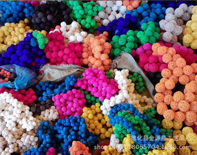 2.5cm color rattan ball Hotel kindergarten perfume aromatherapy materials decorative pendant bead ball