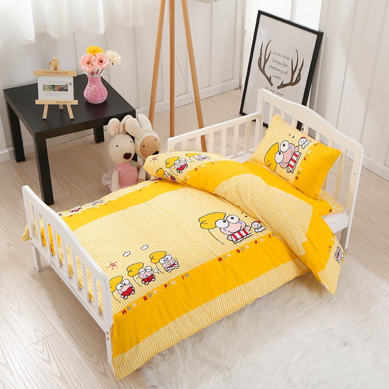 Antong Beibei Wholesale Pure Cotton Quilt Cartoon Kindergarten Quilt Three-Piece Set Six-Piece Set Student Bedding