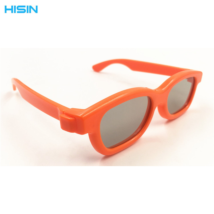 Factory Direct Sales, Standard Children's 3D Glasses, Cinema 3D Stereoscopic Glasses, Orange Frame