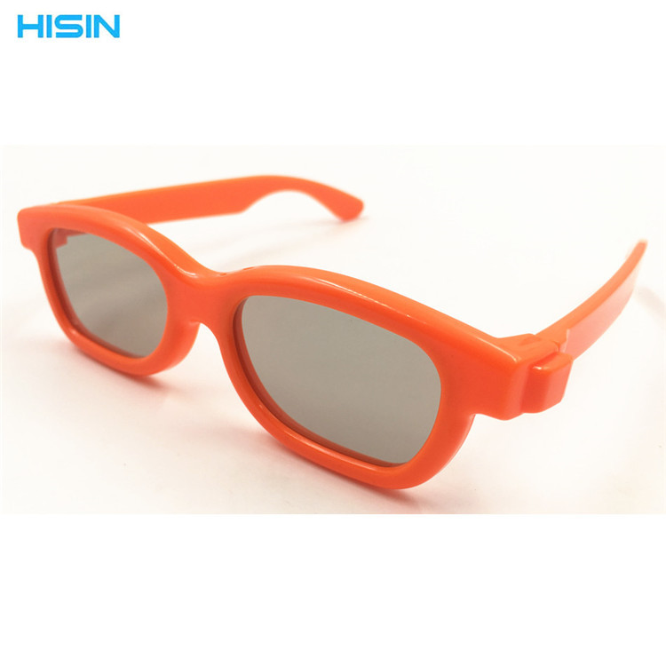Factory Direct Sales, Standard Children's 3D Glasses, Cinema 3D Stereoscopic Glasses, Orange Frame