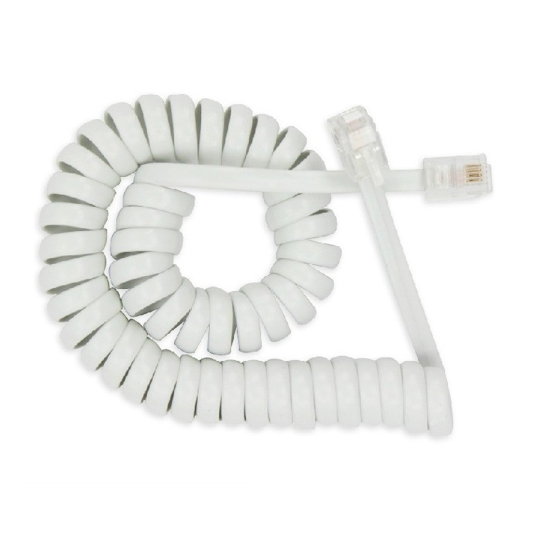Telephone handset line landline spring line coil line telephone line telephone curve telephone spiral line