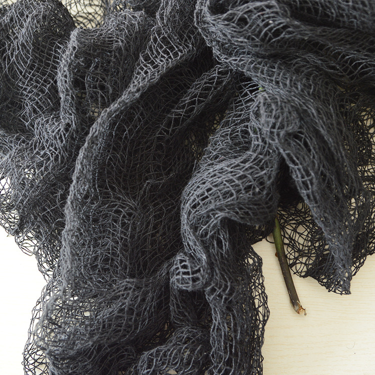 Halloween Black Mesh Fabric, Ghost Festival Decoration, Coarse Gauze Fabric, Haunted House Decoration, Tattered Cloth, Can Be Cut and Packaged
