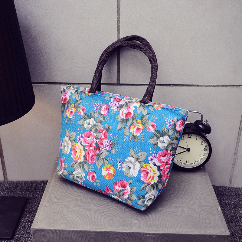 Women's bag Korean style canvas handbag ladies fashion lunch bag middle-aged and elderly mother bag manufacturers wholesale stall