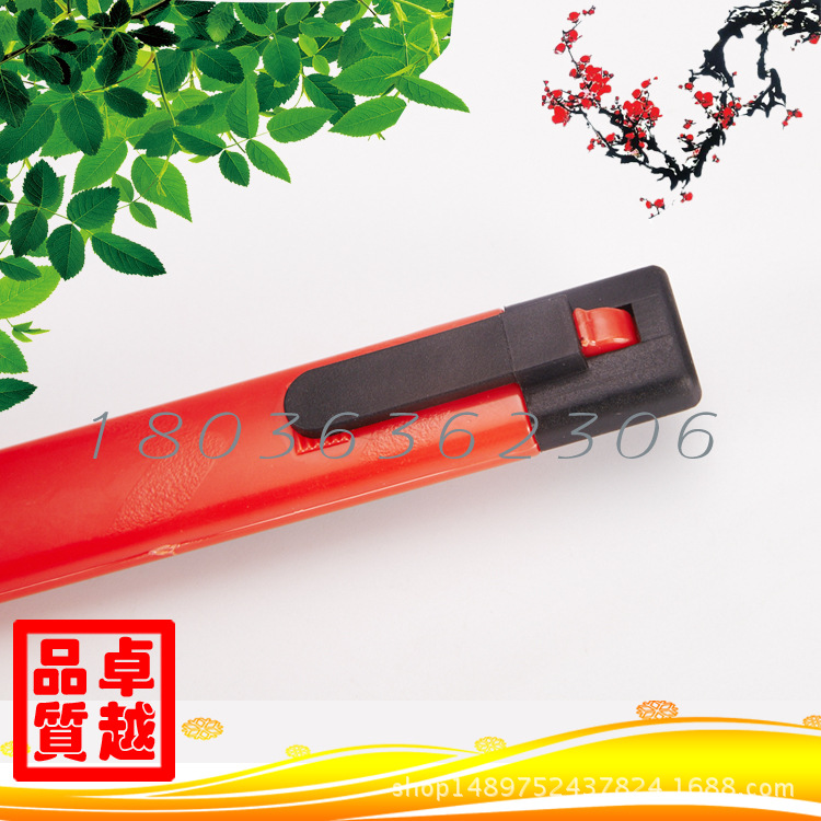 Knotting knife telescopic double-headed yarn cutter push-pull steel skin blade large hook knife banana handle hook knife trimming knife