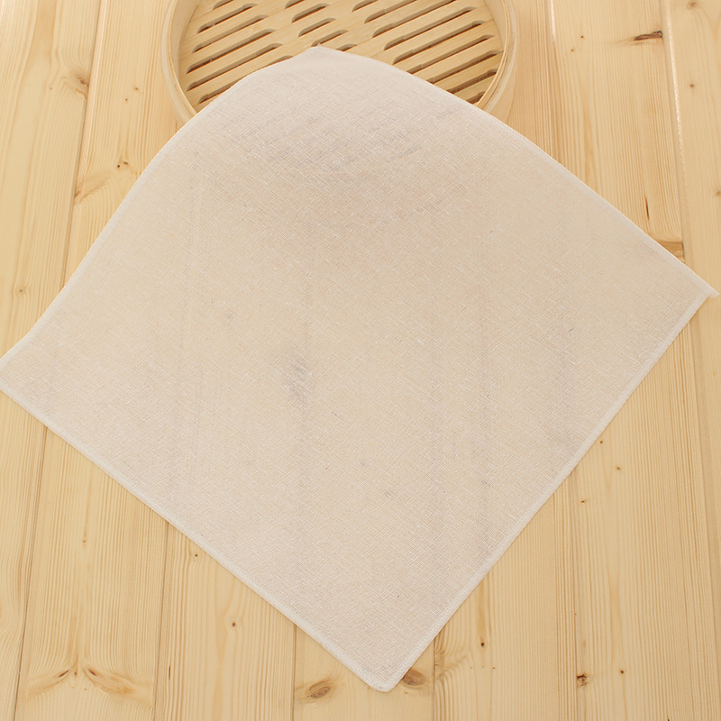 Cotton yarn edging encryption steamer cloth non-stick pan cage drawer cloth round square steamer cloth tofu cloth cage drawer cloth