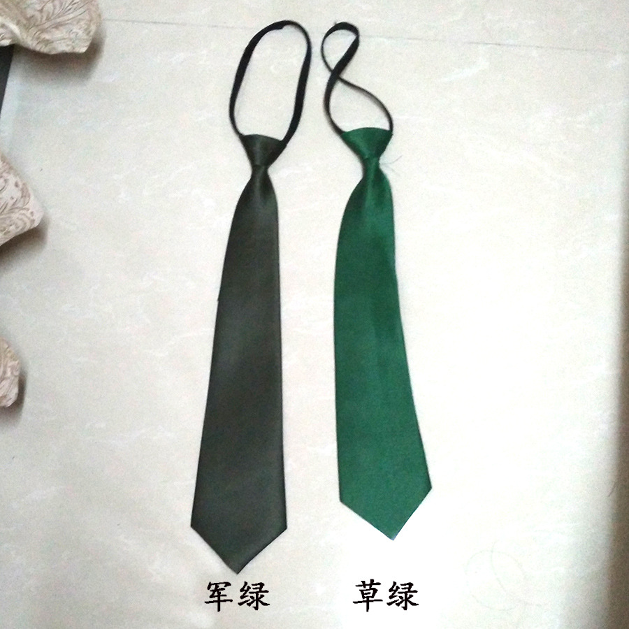 Wholesale 45cm Men's Zipper Tie Graduation Bachelor's Gown Photo Team Security Guard Tie Logo Logo