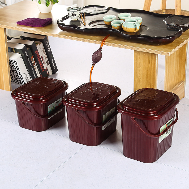 Бытовое пластиковое ведро для чайных отходов утолщенная квадратная ручка с фильтром для чая отделение сухих и влажных отходов оптовая продажа