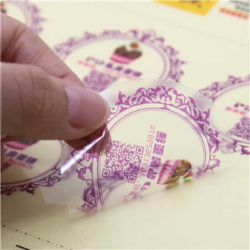 Customized Self-Adhesive Printing Paper Coated Paper Pvc Transparent Label Sticker Production Certificate Sealing Sticker Design