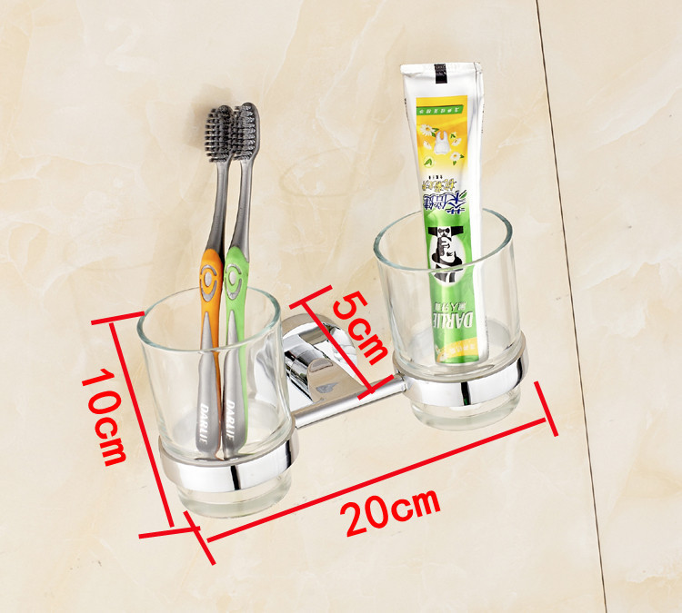 30 bathroom cup holder zinc alloy new product supply zinc alloy 3 high quality good reputation six mu double cup