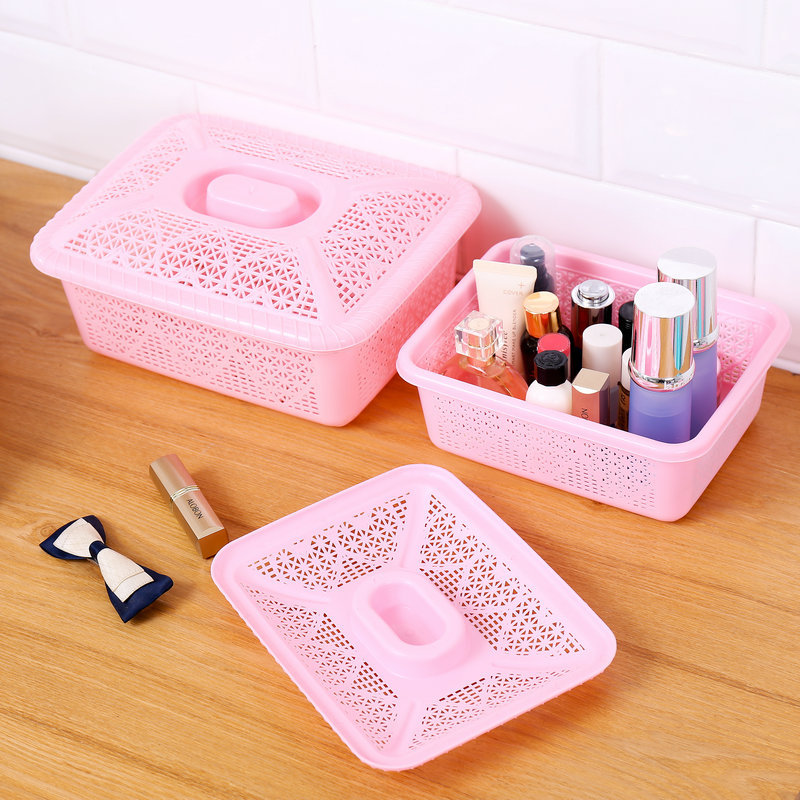 Storage Box Desktop Plastic Finishing Storage Basket Bathroom Kitchen Storage Box Sundries Storage Basket Cosmetic Storage Box