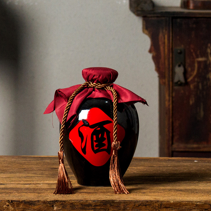 Jingdezhen Ceramic Wine Bottle 1kg 2kg 5kg 10kg Sealed Empty Wine Pot White Wine Pot Gift Wine Jar